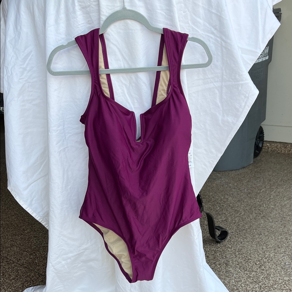 NWT Shade n Shore full coverage L 1 piece swimsuit